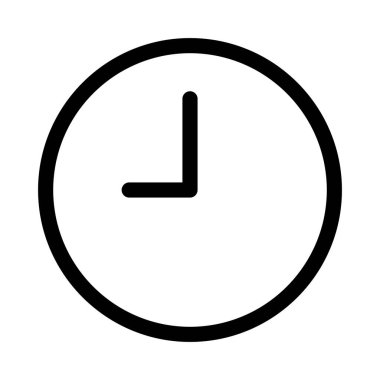 Beyaz arkaplan üzerindeki Zaman Saati simgesi, vektör illüstrasyonu