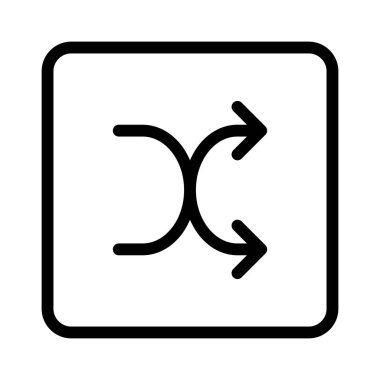 Rastgele Ortam Oynatıcı simgesi, vektör illüstrasyonu