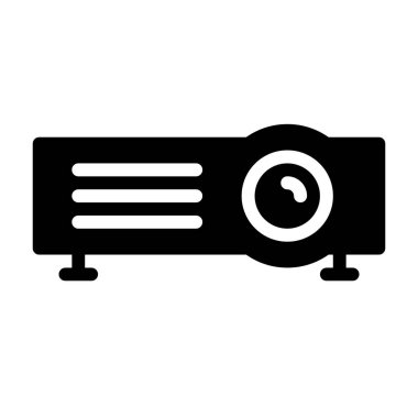 Projektör simgesi, vektör illüstrasyonu