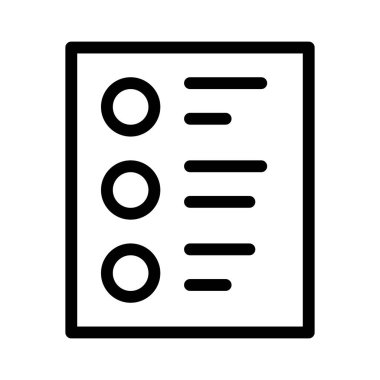 Storyboard Listesi simgesi, vektör illüstrasyonu