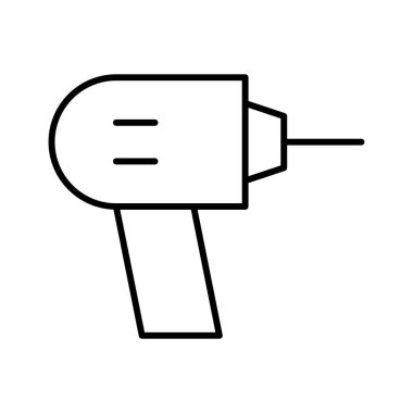 Matkap Ustası simgesi, vektör illüstrasyonu