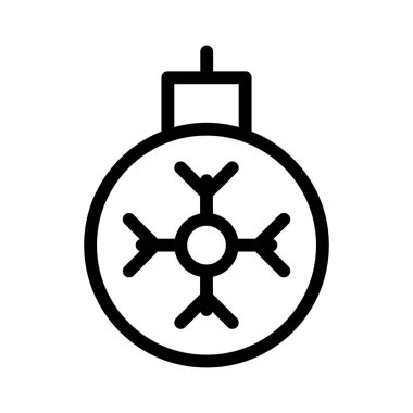 Noel topu simgesi, vektör illüstrasyonu