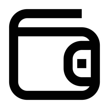 Cüzdan simgesi, vektör illüstrasyonu  