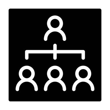 Durum haritası hiyerarşi simgesi, vektör illüstrasyonu