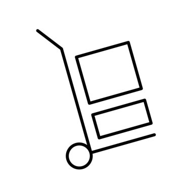 Dolly Lojistik simgesi, vektör illüstrasyonu