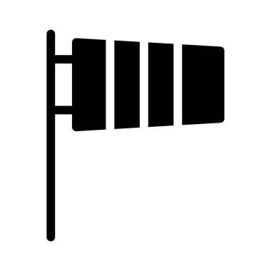 Rüzgâr Bayrağı Hava Durumu simgesi, vektör 