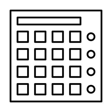 Launchpad DJ simgesi, vektör illüstrasyonu