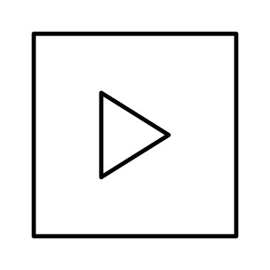 Sağ Küçük Ok Yön Taşı simgesi, vektör illüstrasyonu