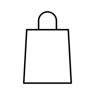 Alışveriş poşeti simgesi, vektör illüstrasyonu