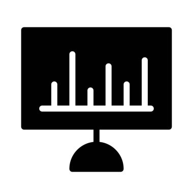 İstatistik analiz simgesi, vektör illüstrasyonu
