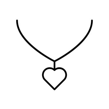 Kalp Kolyesi simgesi, vektör illüstrasyonu