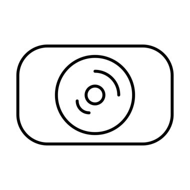 Lens Önü simgesi, vektör illüstrasyonu