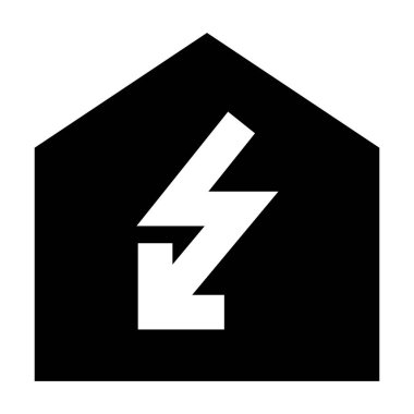 Güç Evi simgesi, vektör illüstrasyonu   