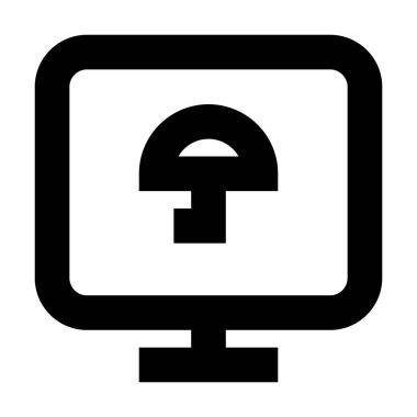 Beyaz arkaplan, vektör illüstrasyonunda simgeyi göster