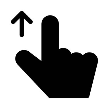 El kaydırma simgesi, vektör illüstrasyonu