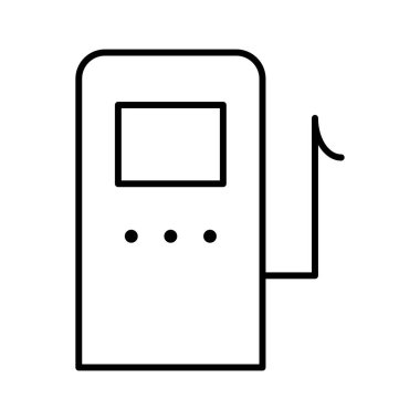 benzin istasyonu simgesi, vektör illüstrasyonu 