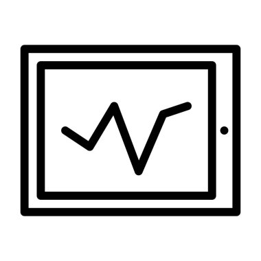İstatistik analiz simgesi, vektör illüstrasyonu
