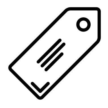 Beyaz arkaplanda etiket simgesi, vektör illüstrasyonu