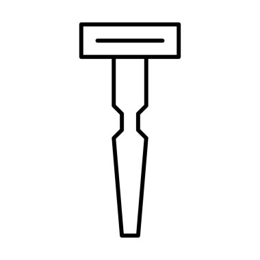 Ustura Kuaför simgesi, vektör illüstrasyonu