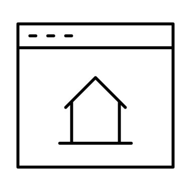 Ana sayfa simgesi, vektör illüstrasyonu