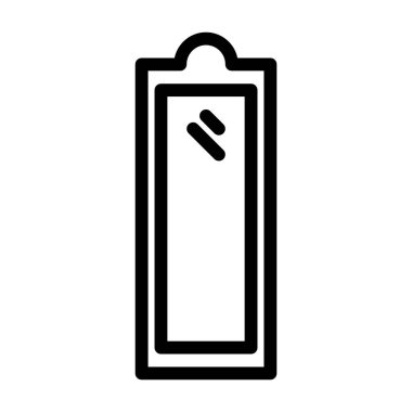 Ayna Mobilya İç simgesi, vektör illüstrasyonu