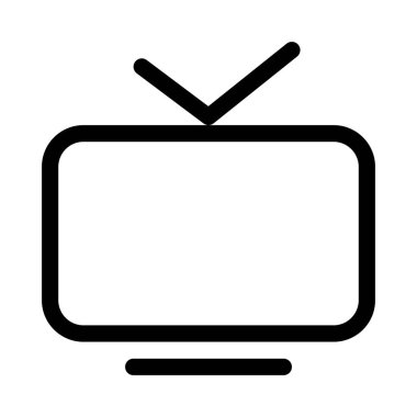 Televizyon simgesi, vektör illüstrasyonu 