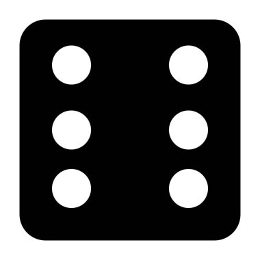 Dice simgesi, vektör illüstrasyonu