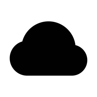 Beyaz arkaplanda Ağ simgesi için Bulut, vektör illüstrasyonu