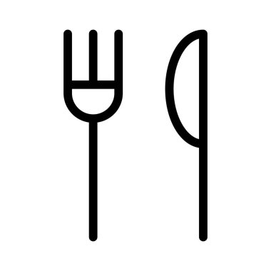  Restoran simgesi, vektör illüstrasyonu 