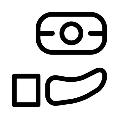 Gelir Bankası Not simgesi, vektör illüstrasyonu 