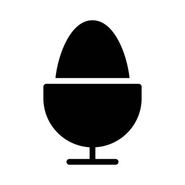 Kaynamış yumurta simgesi, vektör illüstrasyonu