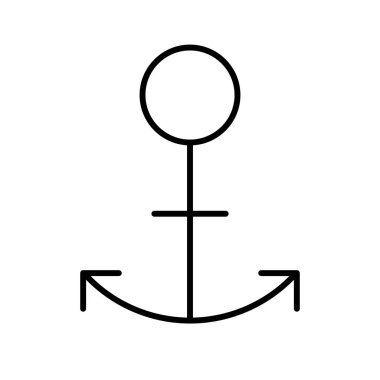 Anchor Harbor simgesi, vektör illüstrasyonu