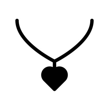 Kalp Kolyesi simgesi, vektör illüstrasyonu