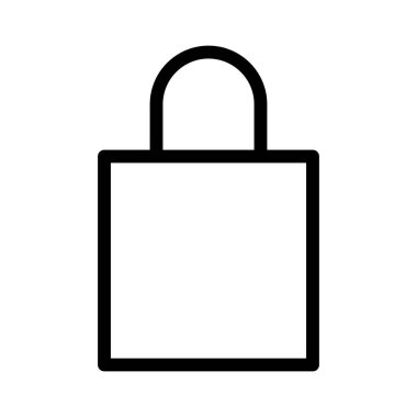 Alışveriş poşeti simgesi, vektör illüstrasyonu