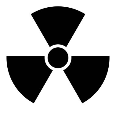 Radyoaktif sembol, vektör çizimi