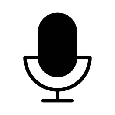 mikrofon simgesi, vektör illüstrasyonu