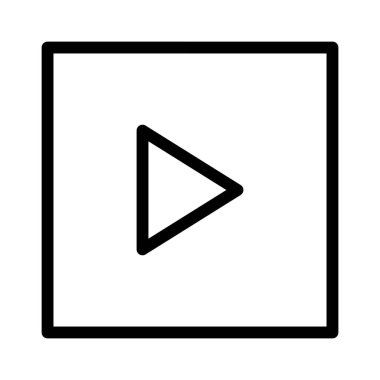 Sağ Küçük Ok Yön Taşı simgesi, vektör illüstrasyonu