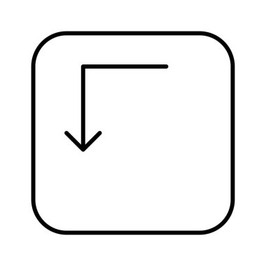  Köşe Sol Ok simgesi, vektör