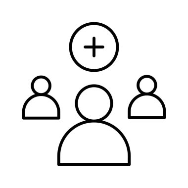 Grup Dikkat simgesi, vektör illüstrasyonu