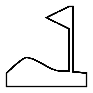 Golf simgesi, vektör illüstrasyonu