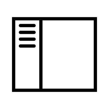 Yan çubuk simgesi, vektör illüstrasyonu