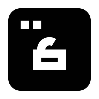 Beyaz arkaplan, vektör illüstrasyonunda uygulamanın kilidini aç