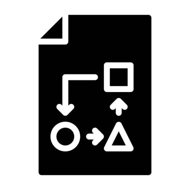 Strateji simgesi, vektör illüstrasyonu