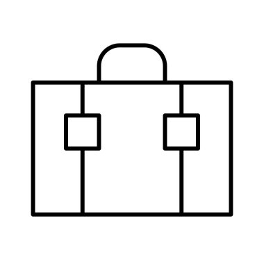 evrak çantası simgesi, vektör illüstrasyonu 