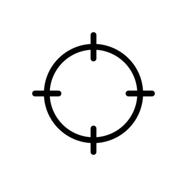 Beyaz arkaplanda hedef simgesi, vektör illüstrasyonu