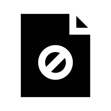 Beyaz arkaplan üzerindeki belge simgesi, vektör illüstrasyonu