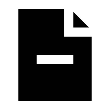 Beyaz arkaplan üzerindeki belge simgesi, vektör illüstrasyonu