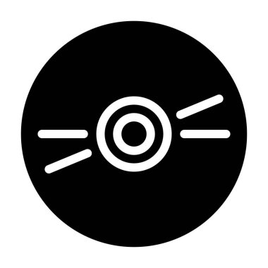 Optik Disk simgesi, vektör illüstrasyonu