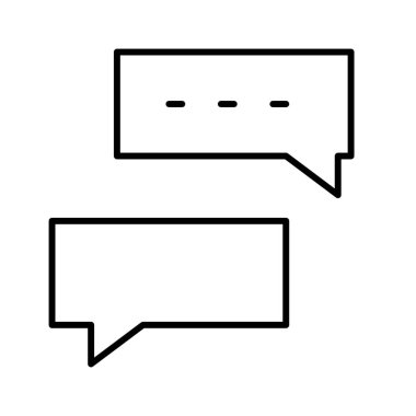 Beyaz arkaplanda tartışma simgesi, vektör illüstrasyonu