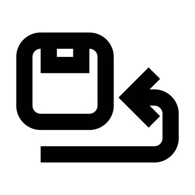  Simgeyi geri al, vektör illüstrasyonu 